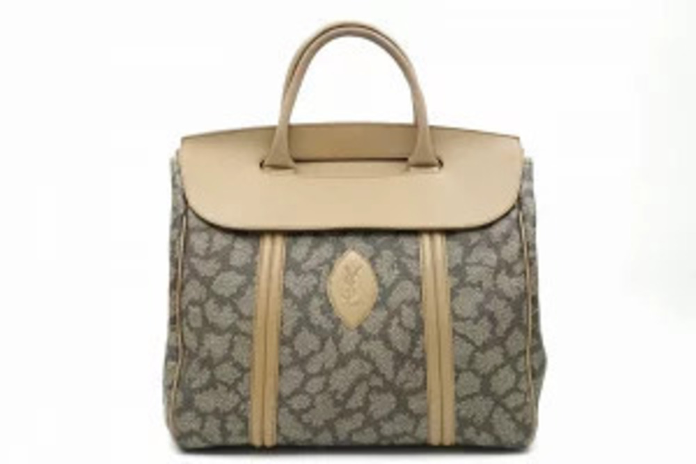 Saint Laurent Bea Leather Tote Bag Brown